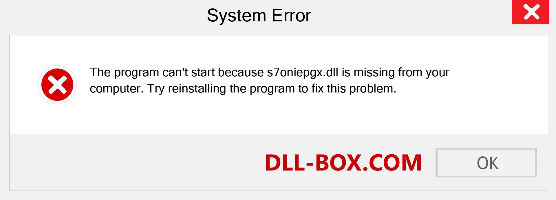  s7oniepgx.dll file is missing?. Download for Windows 7, 8, 10 - Fix  s7oniepgx dll Missing Error on Windows, photos, images